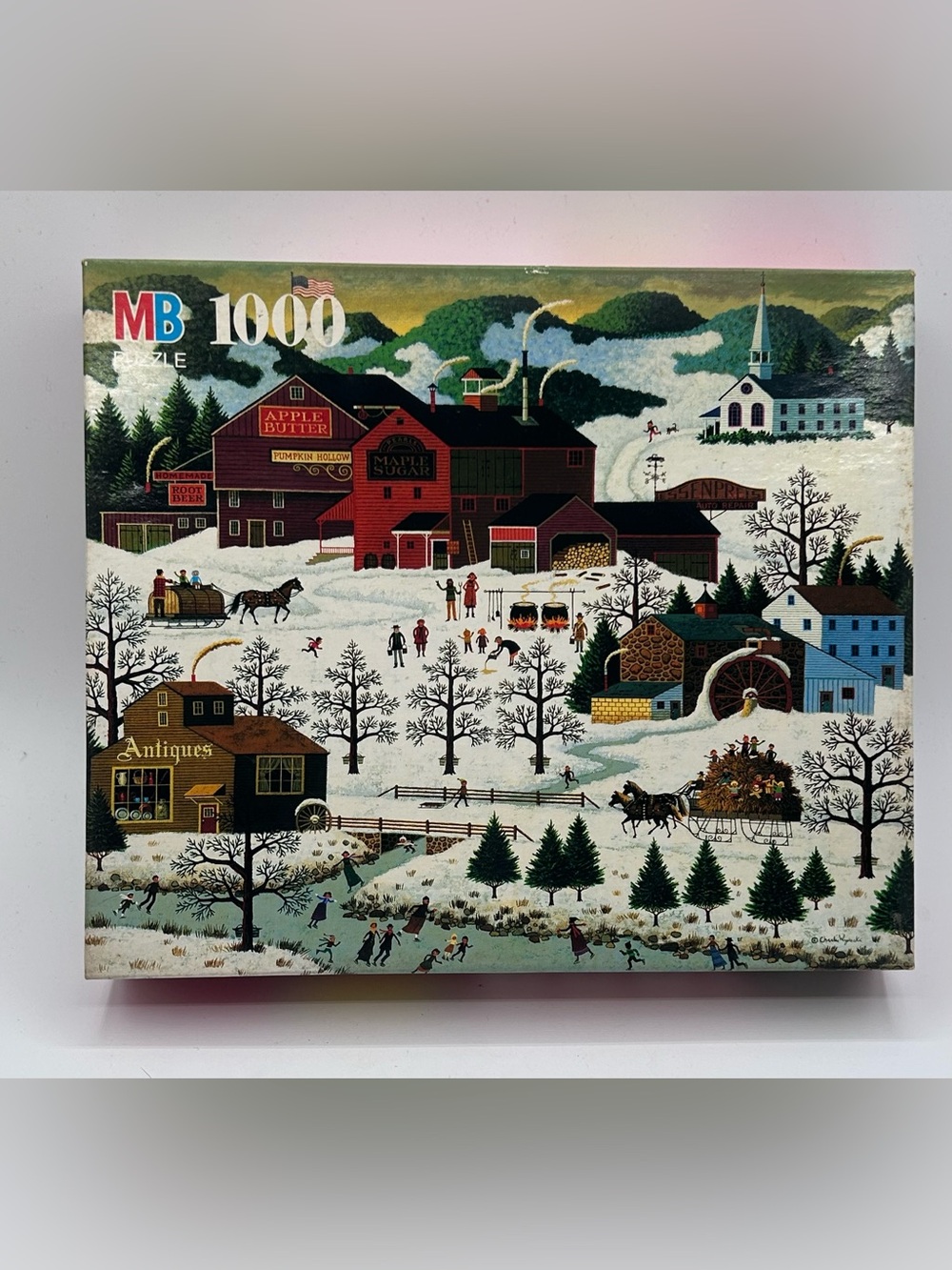 Vintage 1991 Charles Wysocki 1000pc Jigsaw Puzzle Plumbelly's Playground New